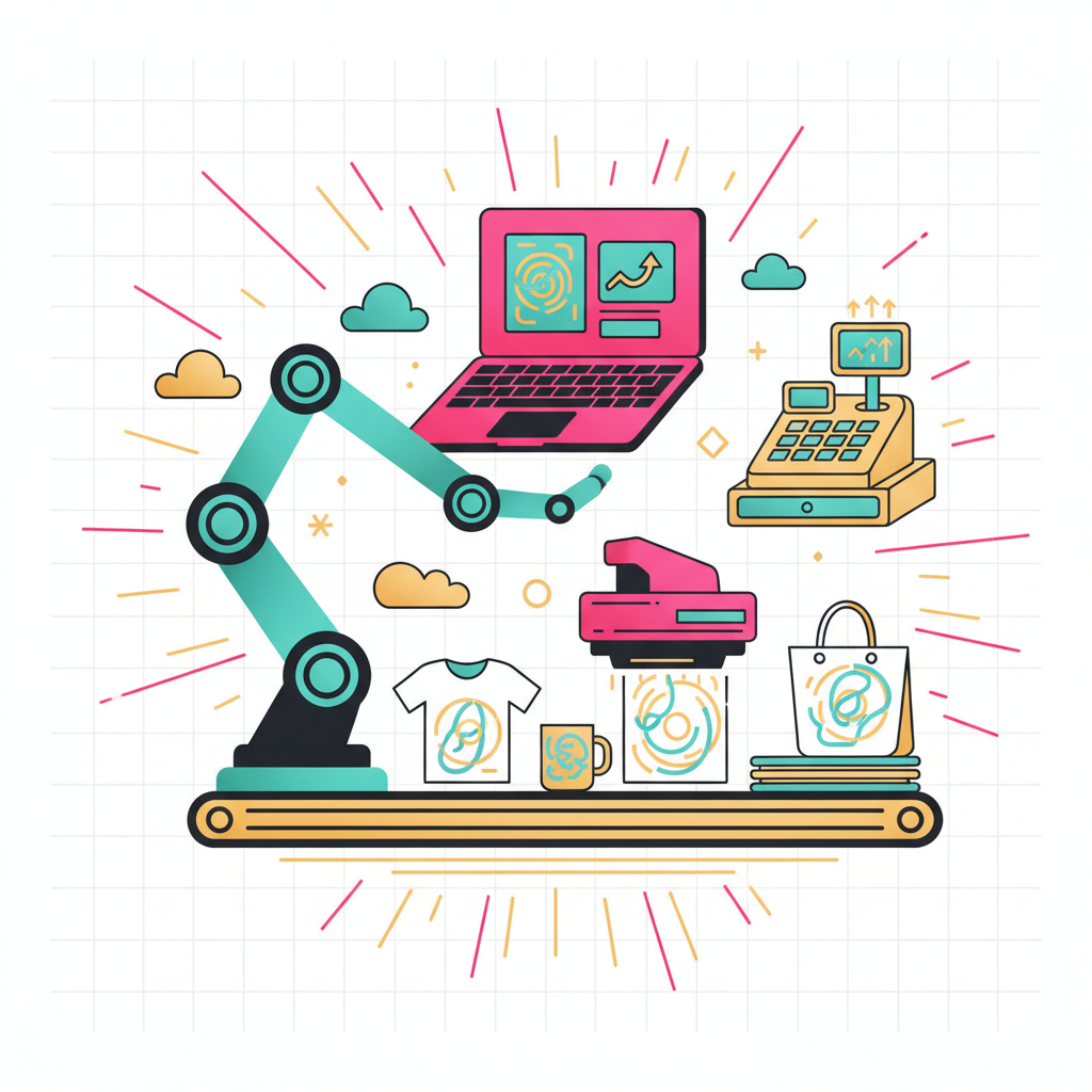 automated print on demand side hustle: Automated Print-on-Demand Side 